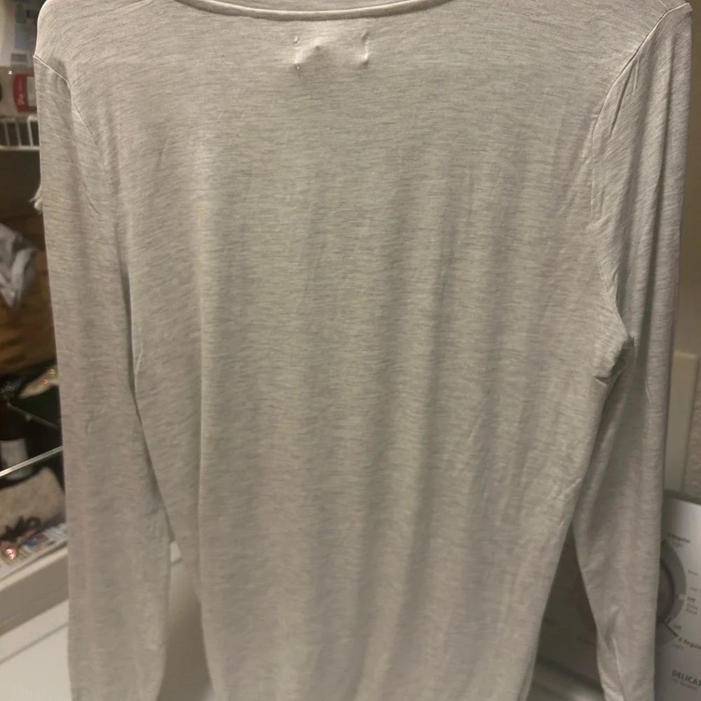 Maurices Gray Long Sleeve Shirt with Snowflake Design - Picture 3 of 3